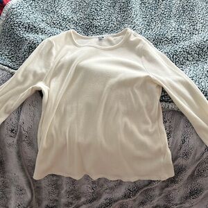 White old navy longsleeve size 2X made in cambodia